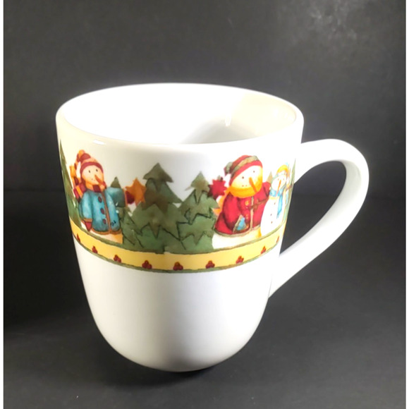 Gibson Christmas Snowmen Coffee Cocoa Cups Mug Lot Of 2 - Picture 3 of 8